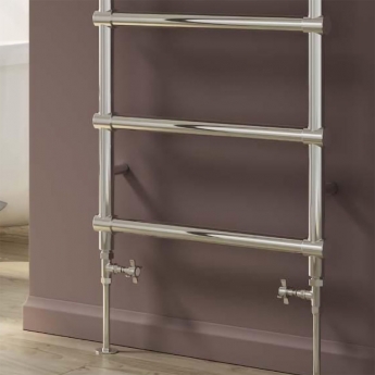 Reina Bronte Straight Radiator Valves Pair 15mm - Chrome