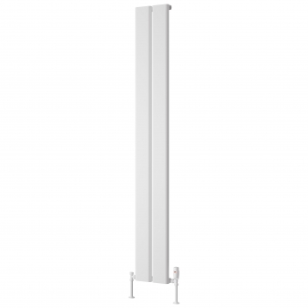 Reina Caldaro Single Vertical Aluminium Radiator 1800mm H x 245mm W - White | Product Image