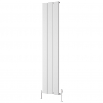 Reina Caldaro Single Vertical Aluminium Radiator 1800mm H x 370mm W - White | Product Image