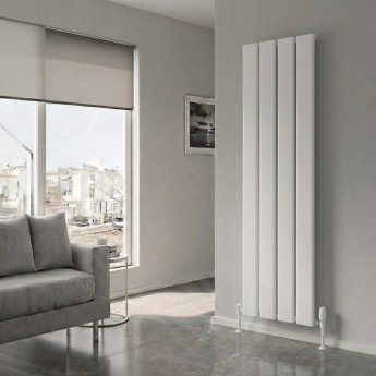 Reina Caldaro Single Vertical Aluminium Radiator 1800mm H x 495mm W - White | Product Image