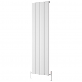 Reina Caldaro Single Vertical Aluminium Radiator 1800mm H x 495mm W - White | Product Image