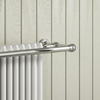 Reina Camden Radiator Heated Towel Rail 505mm H x 675mm W White/Chrome