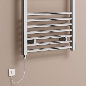 Reina Capo Curved Chrome Electric Towel Rail 1600mm High x 500mm Wide (Standard Element) | Product Image