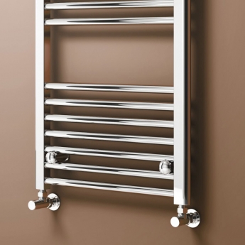 Reina Capo Curved Heated Towel Rail 1200mm H x 400mm W Chrome