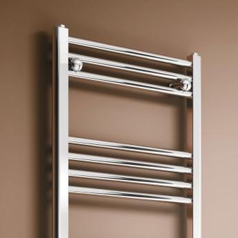 Reina Capo Curved Heated Towel Rail 1200mm H x 400mm W Chrome