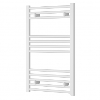 Reina Capo White Electric Towel Rail 800mm High x 500mm Wide (+ Chrome Thermostatic Touch Element)