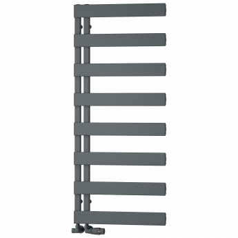 Reina Carpena Flat Panel Heated Towel Rail 1190mm H x 500mm W - Anthracite | Product Image