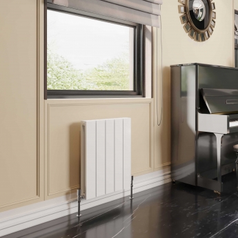 Reina Casina Double Horizontal Aluminium Radiator 600mm H x 470mm W White