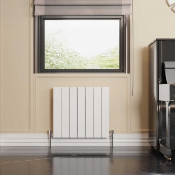 Reina Casina Double Horizontal Aluminium Radiator 600mm H x 660mm W White