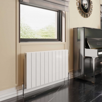 Reina Casina Double Horizontal Aluminium Radiator 600mm H x 1040mm W White