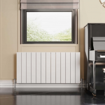 Reina Casina Double Horizontal Aluminium Radiator 600mm H x 1230mm W White