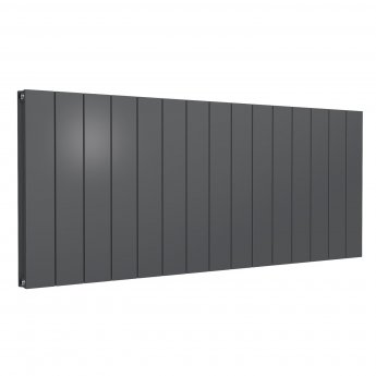Reina Casina Double Horizontal Aluminium Radiator 600mm H x 1420mm W Anthracite