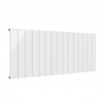 Reina Casina Single Horizontal Aluminium Radiator 600mm H x 1420mm W White | Product Image