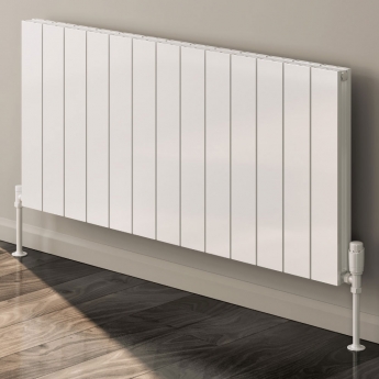 Reina Casina Double Horizontal Aluminium Radiator 600mm H x 1230mm W White