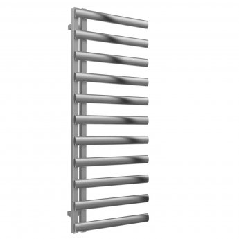 Reina Cavo Designer Heated Towel Rail 1230mm H x 500mm W Brushed Stainless Steel