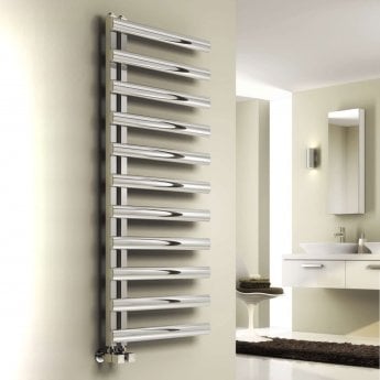 Reina Cavo Designer Heated Towel Rail 530mm H x 500mm W Polished Stainless Steel