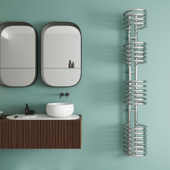 Reina Claro Designer Heated Towel Rail 1600mm H x 300mm W Chrome
