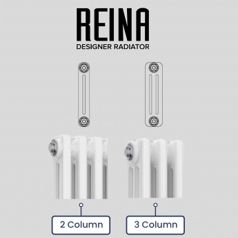Reina Colona Anthracite Horizontal Traditional Column Radiator