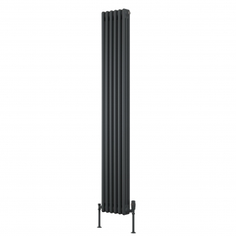 Reina Colona 3 Column Vertical Radiator 1800mm H x 290mm W - Anthracite | Product Image