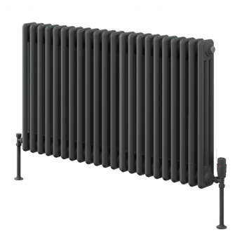 Reina Colona 3 Column Horizontal Radiator 600mm H x 1010mm W - Anthracite | Product Image