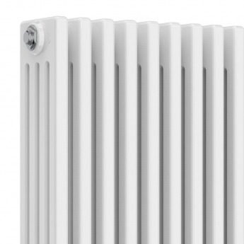 Reina Colona 4 Column Horizontal Radiator 500mm H x 1190mm W - White