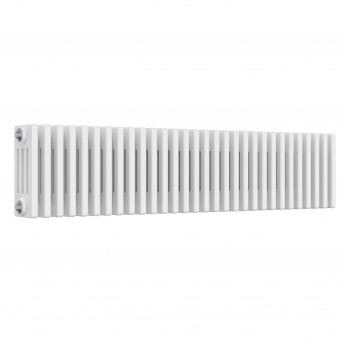 Reina Colona 4 Column Horizontal Radiator 300mm H x 1370mm W - White