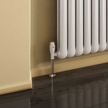 Reina Coneva Horizontal Designer Radiator 550mm H x 580mm W White | Product Image
