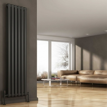Reina Coneva Vertical Designer Radiator 1800mm H x 440mm W Anthracite