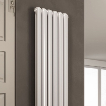Reina Coneva Vertical Designer Radiator 1800mm H x 370mm W White | Product Image