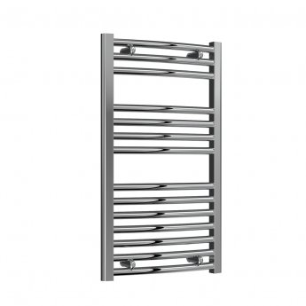 Reina Diva Curved Heated Towel Rail 800mm H x 450mm W Chrome