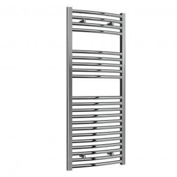 Reina Diva Curved Heated Towel Rail 1200mm H x 500mm W Chrome
