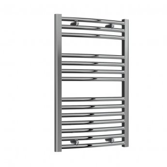 Reina Diva Curved Heated Towel Rail 800mm H x 500mm W Chrome