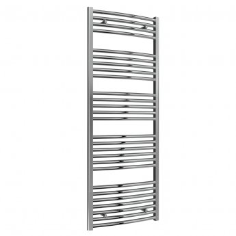Reina Diva Curved Chrome Electric Towel Rail 1600mm High x 600mm Wide (+ Chrome Thermostatic Touch Element) | Product Image