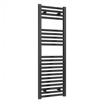 Reina Diva Flat Heated Towel Rail 1200mm H x 400mm W Matt Black | Product Image