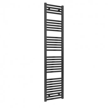 Reina Diva Flat Heated Towel Rail 1800mm H x 400mm W Matt Black