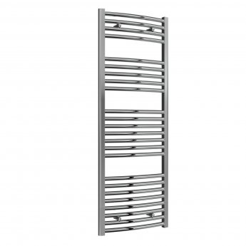 Reina Diva Curved Heated Towel Rail 1400mm H x 500mm W Chrome | Product Image