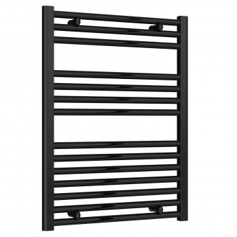 Reina Diva Flat Heated Towel Rail 800mm H x 600mm W Matt Black