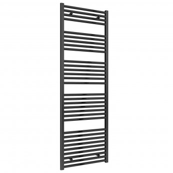 Reina Diva Flat Heated Towel Rail 1800mm H x 600mm W Matt Black