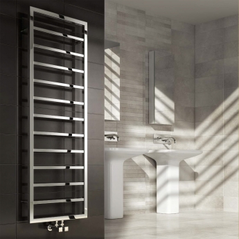 Reina Egna Heated Towel Rail 1495mm H x 500mm W Polished Stainless Steel