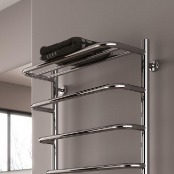 Reina Elvo Designer Heated Towel Rail 660mm H x 530mm W Polished Stainless Steel