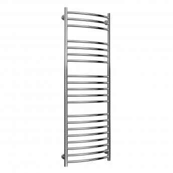 Reina Eos Curved Heated Towel Rail 1500mm H x 500mm W Polished Stainless Steel