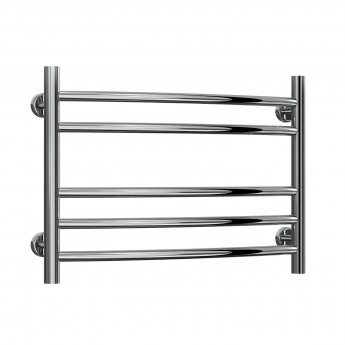 Reina Eos Curved Heated Towel Rail 430mm H x 600mm W Polished Stainless Steel