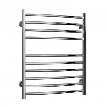 Reina Eos Curved Heated Towel Rail 720mm H x 600mm W Polished Stainless Steel