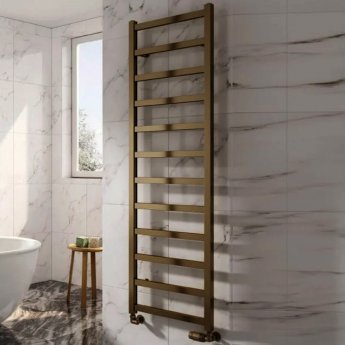 Reina Fano Designer Heated Towel Rail 720mm H x 485mm W Bronze Satin