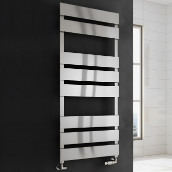 Reina Fermo Flat Panel Heated Towel Rail 710mm H x 480mm W Satin