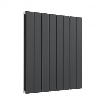 Reina Flat Double Designer Horizontal Radiator 600mm H x 588mm W Anthracite