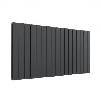 Reina Flat Double Designer Horizontal Radiator 600mm H x 1254mm W Anthracite