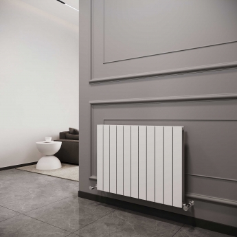 Reina Flat Double Designer Horizontal Radiator 600mm H x 810mm W White