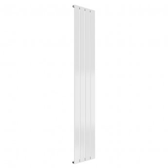 Reina Flat Single Designer Vertical Radiator 1600mm H x 292mm W - White