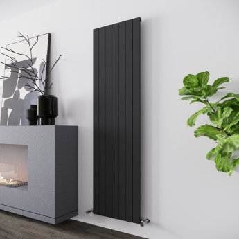 Reina Flat Single Designer Radiator 1800mm H x 514mm W - Anthracite